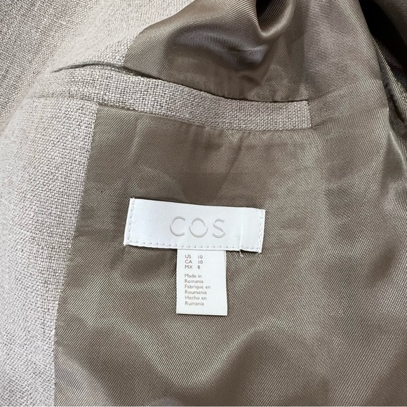 COS Open Front Linen Blazer - Picture 4 of 11